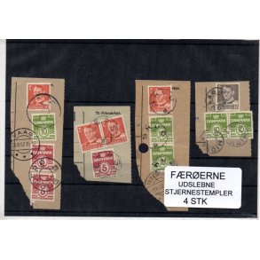 F&aelig;r&oslash;erne - Udslebne Stjernestempler Klip 4 Stk.