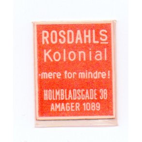 Frimrkepenge - Rosendahls Kolonial - Med 1 res Frimrke.