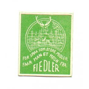 Frimærkepenge - FIEDLER - med 1 øre frimærke.