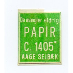 Frimærkepenge - PAPIR - Med 1 øre frimærke