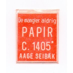 Frimærkepenge - PAPIR - Med 1 øre frimærke