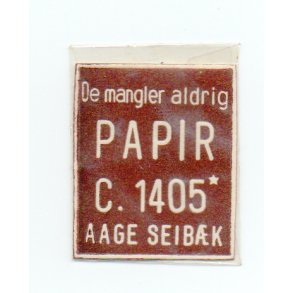 Frimærkepenge - PAPIR - Med 1 øre frimærke