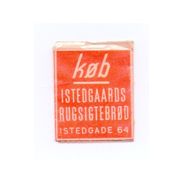 Frim&aelig;rkepenge - ISTEDGAARDS RUGSIGTEBR&Oslash;D- Med 1 &oslash;re frim&aelig;rke