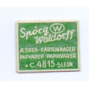 Frimærkepenge - SPØRG WALDORFF - Med 1 øre frimærke