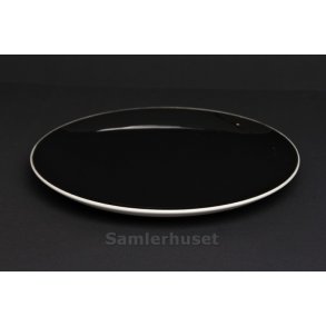 Confetti Sort Tallerken Flad 19,5 cm. Aluminia Fajance.