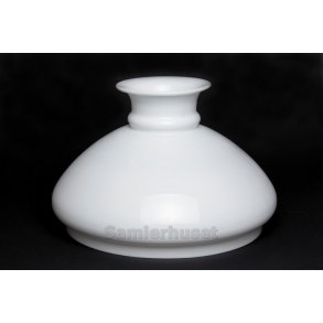 Lampeskærm - Holmegård - Hvid - Højde 16,4 cm - Diameter 25,5 cm.