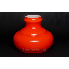 Lampeskærm - Orangerød - Højde 21,0 cm - Diameter 27,0 cm.