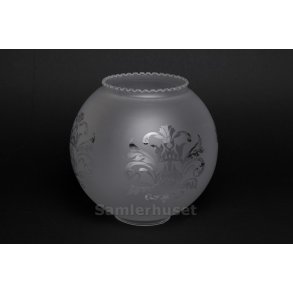 Lampeskærm Kugle - Hvid - Højde 17,2 cm - Diameter 17,5 cm.