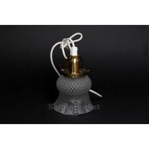 Lampeskærm med ophæng - Hvid - Højde 10,5 cm - Diameter 12,0 cm.