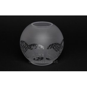 Lampeskærm Dagmarkugle - Hvid - Højde 11,0 cm - Diameter 12,0 cm.