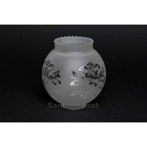 Lampeskærm Kugle - Hvid - Højde 12,8 cm - Diameter 12,0 cm.