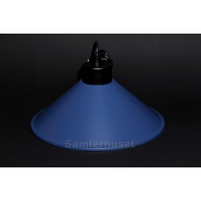 Retro Lampeskærm med ophæng - Blå - Højde 9,0 cm - Diameter 27,0 cm.