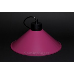 Retro Lampeskærm med ophæng - Bordeaux - Højde 9,0 cm - Diameter 27,0 cm.