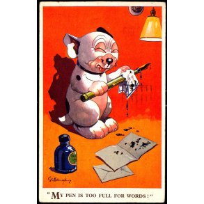 Studdy - Bonzo - My Pen Is Too Full For Words ! - Valentine 2520