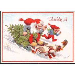 Vilh.H. - Glædelig Jul - Kartonkort u/n