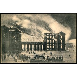 Kristiansborg Slot - Branden 1884 - set fra Ridebanen - V.P. Kbh. 423