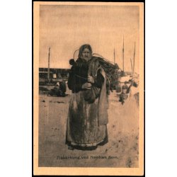 Fiskerkone ved Hornb�k Havn - Hornb�k Bogh. 35629