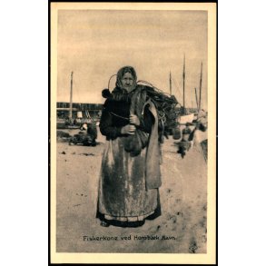Fiskerkone ved Hornb�k Havn - Hornb�k Bogh. 35629