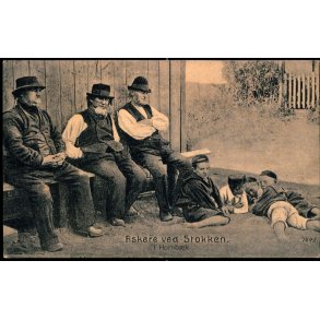 Fiskere ved Stokken i Hornb�k - J.M. 129