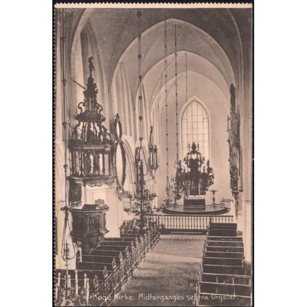 K&oslash;ge Kirke - Midtergangen set fra Orglet - Valdemar Breums 11443