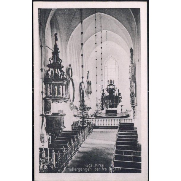 K&oslash;ge Kirke - Midtergangen set fra Orglet - Stender K 33