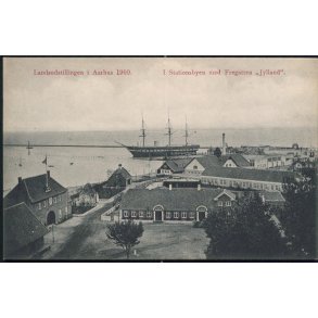 Landsudstillingen i Aarhus 1909 - I Stationsbyen med Fregatten Jylland - J.J.N. 3727