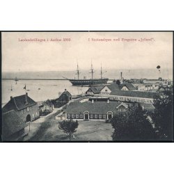 Landsudstillingen i Aarhus 1909 - I Stationsbyen med Fregatten Jylland - J.J.N. 3727