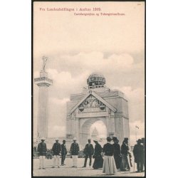 Fra Landsudstillingen i Aarhus 1909 - Carlsbergs�jlen og Tuborgtriumfbuen -J.J.N. 3528