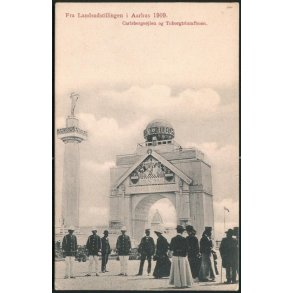 Fra Landsudstillingen i Aarhus 1909 - Carlsbergs�jlen og Tuborgtriumfbuen -J.J.N. 3528