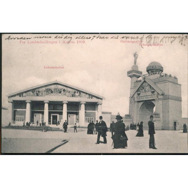 Landsudstillingen i Aarhus 1909 - Industrihallen og Carlsbergs�jlen - Tuborgtriumfbue - J.J.N. 3596