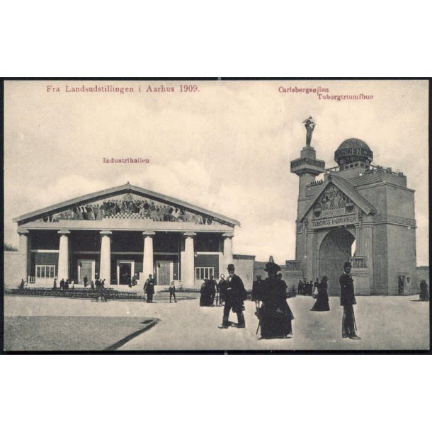 Landsudstillingen i Aarhus 1909 - Industrihallen og Carlsbergs�jlen - Tuborgtriumfbue - J.J.N. 3596