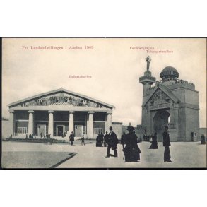 Landsudstillingen i Aarhus 1909 - Industrihallen og Carlsbergs�jlen - Tuborgtriumfbue - J.J.N. 3596 4de Oplag
