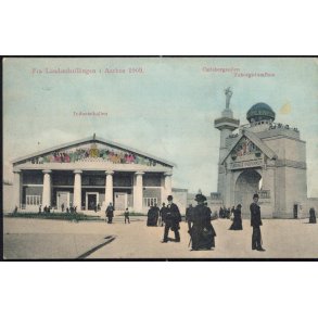 Landsudstillingen i Aarhus 1909 - Industrihallen og Carlsbergs�jlen - Tuborgtriumfbue - J.J.N. 3596
