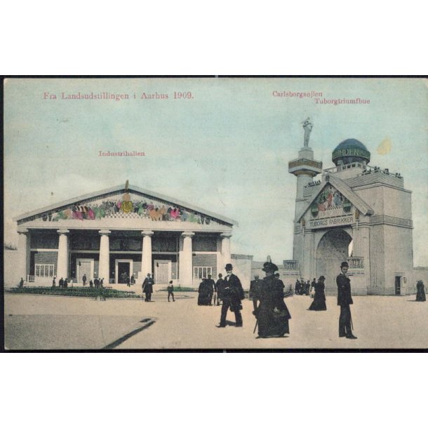 Landsudstillingen i Aarhus 1909 - Industrihallen og Carlsbergs�jlen - Tuborgtriumfbue - J.J.N. 3596
