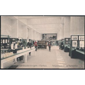 Landsudstillingen i Aarhus - Telegrafstation og Postkontor - Bang & Gluud 18420 - Reklame P� Bagside.