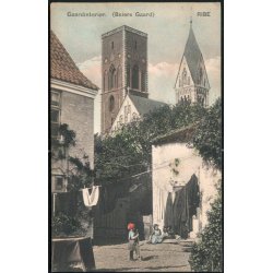 Ribe - Gaardinteri�r (Beiers Gaard) - Papir p� bagsiden.