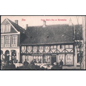 Ribe - Foran Weiss Hus en Markedsdag - H.Bentzons 1849