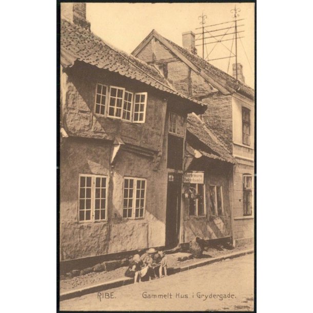 Ribe -Gammelt hus i Grydregade - Stender 17329