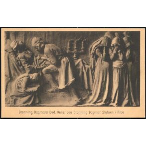 Ribe - Dronning Dagmars D�d - relief p� Statuen i Ribe. Ribe Turist 54556