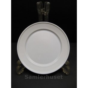 Hvid Domino Kagetallerken 17 cm.