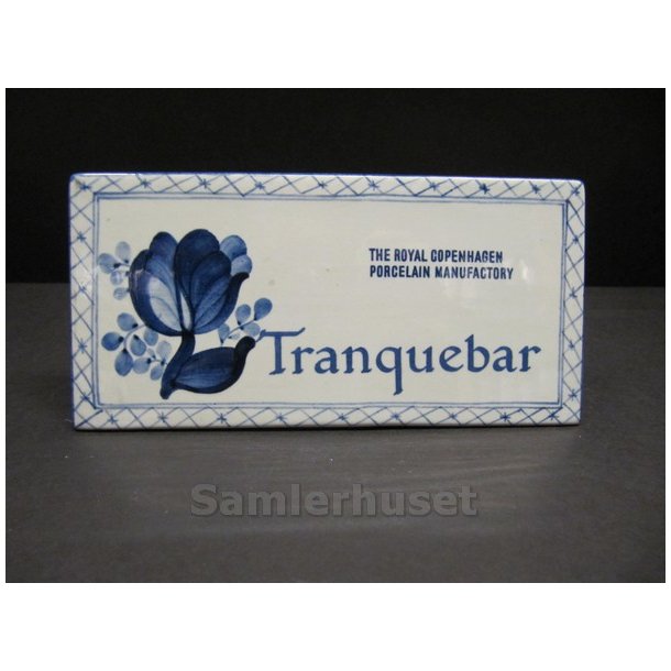 Trankebar - Orginalt Skildt "Trankebar" - 7x15 cm. (hxb)