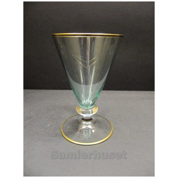 Hjortholm Hvidvinsglas, gr&oslash;n. H:110 mm.