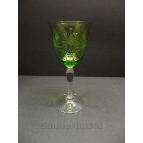 Gl.Paris Hvidvinsglas, mrkgrn. H:138 mm.